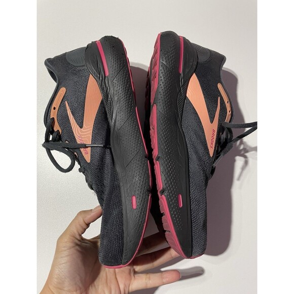 Brooks Ghost Max Womens 11 Black Athletic Running Walking Shoes Sneakers - Picture 4 of 10